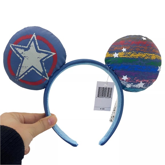 Disney Parks Rainbow Captain America Marvel Ears Headband Collection - NEW - Picture 4 of 9